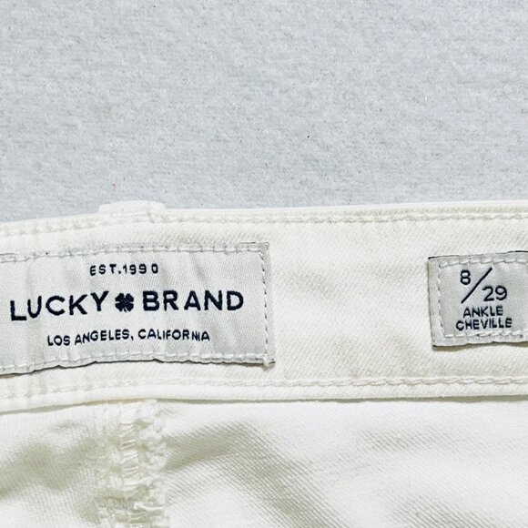 Lucky Brand Women's Bridgette Skinny Distressed White Ankle Jeans Size 8/29 NWOT - Picture 6 of 13